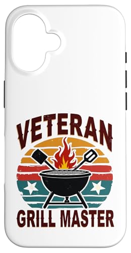 Patriotischer Veteran BBQ Legend Retro Hinterhof Grill Hülle für iPhone 16 von Outdoors Life Camping Fishing Hiking Gear