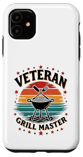 Proud Veteran BBQ King Retro Outdoor Grillen Hülle für iPhone 11 von Outdoors Life Camping Fishing Hiking Gear