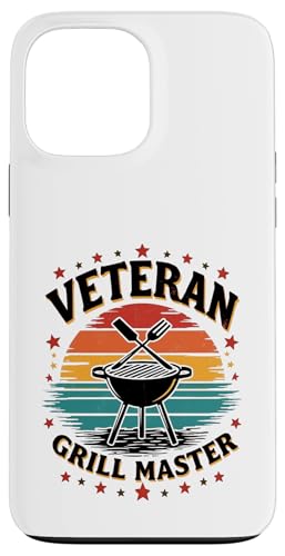 Proud Veteran BBQ King Retro Outdoor Grillen Hülle für iPhone 13 Pro Max von Outdoors Life Camping Fishing Hiking Gear