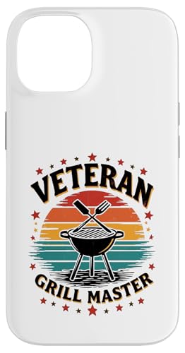 Proud Veteran BBQ King Retro Outdoor Grillen Hülle für iPhone 14 von Outdoors Life Camping Fishing Hiking Gear