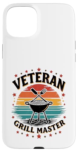Proud Veteran BBQ King Retro Outdoor Grillen Hülle für iPhone 15 Plus von Outdoors Life Camping Fishing Hiking Gear