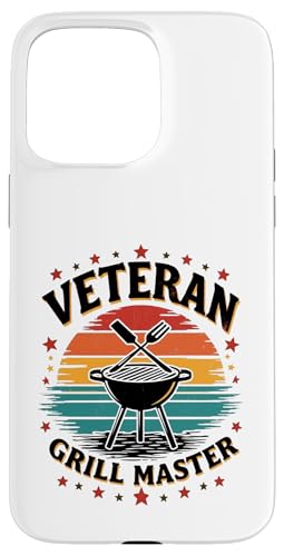 Proud Veteran BBQ King Retro Outdoor Grillen Hülle für iPhone 15 Pro Max von Outdoors Life Camping Fishing Hiking Gear
