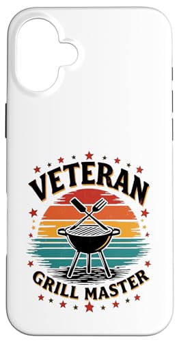 Proud Veteran BBQ King Retro Outdoor Grillen Hülle für iPhone 16 Plus von Outdoors Life Camping Fishing Hiking Gear