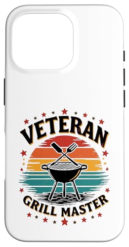 Proud Veteran BBQ King Retro Outdoor Grillen Hülle für iPhone 16 Pro von Outdoors Life Camping Fishing Hiking Gear