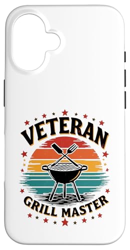 Proud Veteran BBQ King Retro Outdoor Grillen Hülle für iPhone 16 von Outdoors Life Camping Fishing Hiking Gear