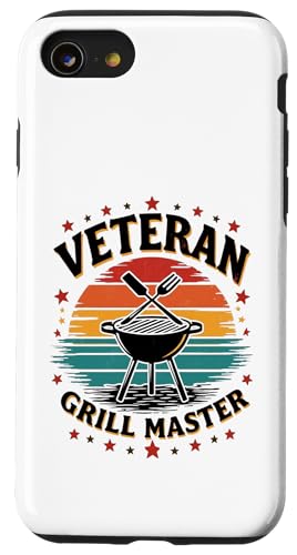 Proud Veteran BBQ King Retro Outdoor Grillen Hülle für iPhone SE (2020) / 7 / 8 von Outdoors Life Camping Fishing Hiking Gear