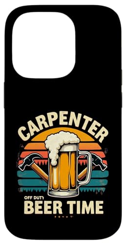 Tischler Bier Time Off Duty Lustig Retro Trinken Hülle für iPhone 14 Pro von Outdoors Life Camping Fishing Hiking Gear