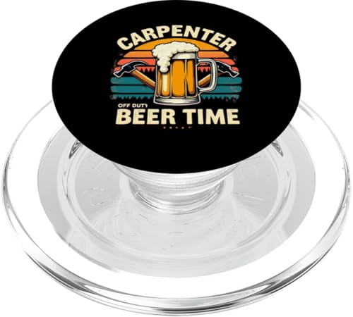 Tischler Bier Time Off Duty Lustig Retro Trinken PopSockets PopGrip für MagSafe Tischler Bier Time Off Duty Lustig Retro Trinken PopSockets PopGrip für MagSafe von Outdoors Life Camping Fishing Hiking Gear