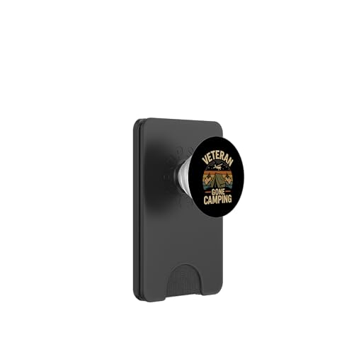Veteran Gone Camping Patriotischer Outdoor-Stil PopSockets PopWallet für MagSafe Veteran Gone Camping Patriotischer Outdoor-Stil PopSockets PopWallet für MagSafe von Outdoors Life Camping Fishing Hiking Gear