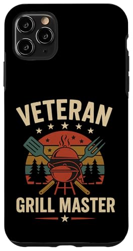 Veteran Grill Master im Retro-BBQ-Stil Hülle für iPhone 11 Pro Max von Outdoors Life Camping Fishing Hiking Gear