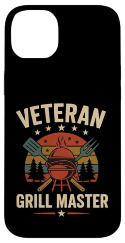 Veteran Grill Master im Retro-BBQ-Stil Hülle für iPhone 14 Plus von Outdoors Life Camping Fishing Hiking Gear