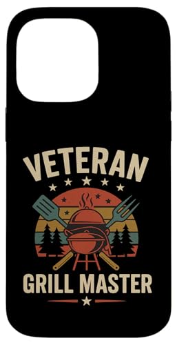 Veteran Grill Master im Retro-BBQ-Stil Hülle für iPhone 14 Pro Max von Outdoors Life Camping Fishing Hiking Gear