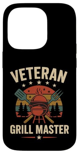 Veteran Grill Master im Retro-BBQ-Stil Hülle für iPhone 14 Pro von Outdoors Life Camping Fishing Hiking Gear