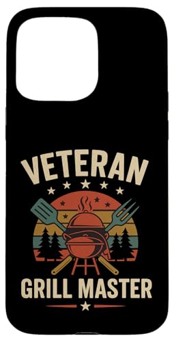 Veteran Grill Master im Retro-BBQ-Stil Hülle für iPhone 15 Pro Max von Outdoors Life Camping Fishing Hiking Gear