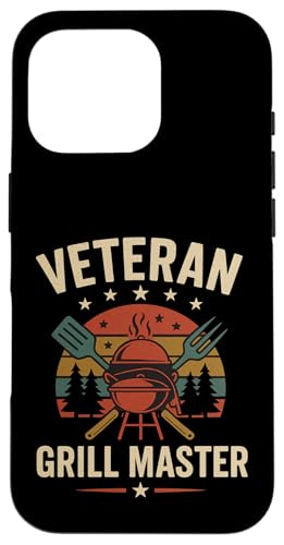 Veteran Grill Master im Retro-BBQ-Stil Hülle für iPhone 16 Pro von Outdoors Life Camping Fishing Hiking Gear