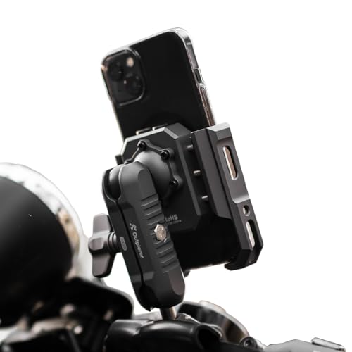 Outplorer Lenkerhalterungs-Set für Motorräder, Airbag-Schutz, 360° freie Sicht für 11,9-18,3 cm (4,7-7,2 Zoll) Handy, Halterung aus Aluminiumlegierung, kompatibel mit GoPro von Outplorer