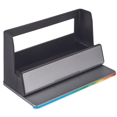 Outshine Gaming Universal RGB Device Organizer - Tablet, Telefon, Switch & Tech Stand | Platzsparendes Schreibtisch-Dock mit mehrfarbiger RGB-Beleuchtung - Aluminiumbau, verstellbarer Outshine Gaming Universal RGB Device Organizer - Tablet, Telefon, Switch & Tech Stand | Platzsparendes Schreibtisch-Dock mit mehrfarbiger RGB-Beleuchtung - Aluminiumbau, verstellbarer von Outshine Gaming