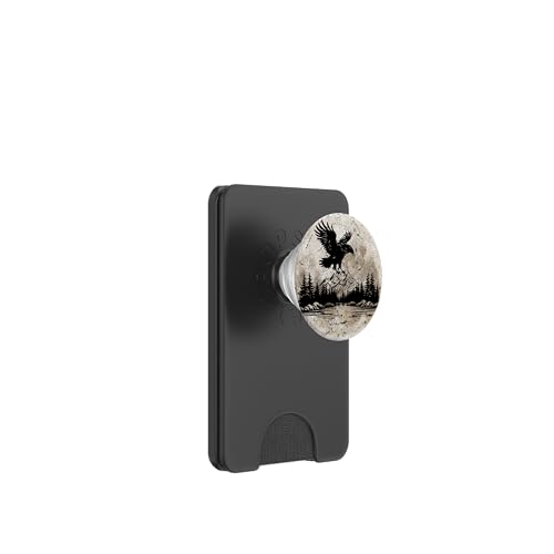 Adler Mond Wald Berg Naturliebhaber Outdoor Wanderer Camper PopSockets PopWallet für MagSafe Adler Mond Wald Berg Naturliebhaber Outdoor Wanderer Camper PopSockets PopWallet für MagSafe von Outsider Path