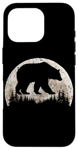 Bear Forest Under Moon Nature Mountain Lover Outdoor Hiker Hülle für iPhone 16 Pro Bear Forest Under Moon Nature Mountain Lover Outdoor Hiker Hülle für iPhone 16 Pro von Outsider Path