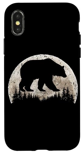 Bear Forest Under Moon Nature Mountain Lover Outdoor Hiker Hülle für iPhone X/XS Bear Forest Under Moon Nature Mountain Lover Outdoor Hiker Hülle für iPhone X/XS von Outsider Path