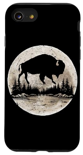 Buffalo, Bison, Moon Forest, Natur, Berg, Outdoor-Liebhaber Hülle für iPhone SE (2020) / 7 / 8 von Outsider Path