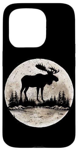 Elch Mond Wald Natur Bergliebhaber Outdoor Wanderer Camper Hülle für iPhone 15 Pro Elch Mond Wald Natur Bergliebhaber Outdoor Wanderer Camper Hülle für iPhone 15 Pro von Outsider Path