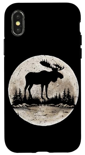 Elch Mond Wald Natur Bergliebhaber Outdoor Wanderer Camper Hülle für iPhone X/XS Elch Mond Wald Natur Bergliebhaber Outdoor Wanderer Camper Hülle für iPhone X/XS von Outsider Path