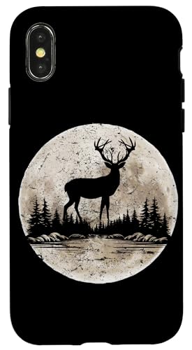 Elch Mond Wald Natur Bergliebhaber Outdoor Wanderer Camper Hülle für iPhone X/XS Elch Mond Wald Natur Bergliebhaber Outdoor Wanderer Camper Hülle für iPhone X/XS von Outsider Path