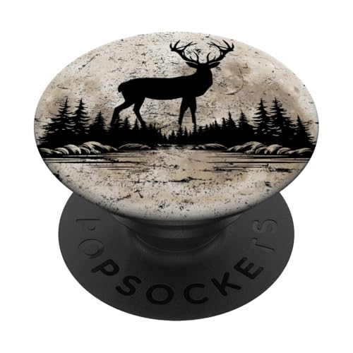 Elch Mond Wald Natur Bergliebhaber Outdoor Wanderer Camper PopSockets Klebender PopGrip von Outsider Path