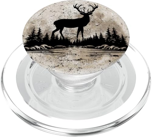 Elch Mond Wald Natur Bergliebhaber Outdoor Wanderer Camper PopSockets PopGrip für MagSafe von Outsider Path