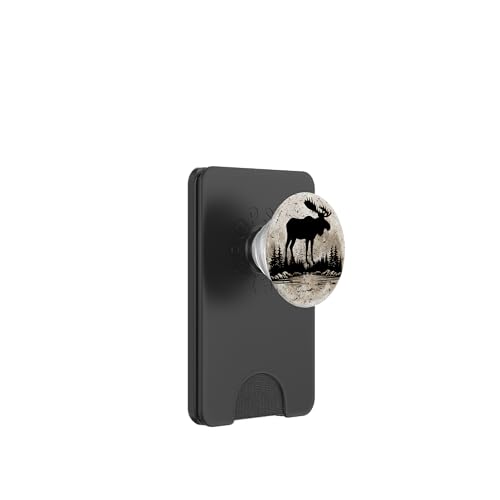 Elch Mond Wald Natur Bergliebhaber Outdoor Wanderer Camper PopSockets PopWallet für MagSafe Elch Mond Wald Natur Bergliebhaber Outdoor Wanderer Camper PopSockets PopWallet für MagSafe von Outsider Path
