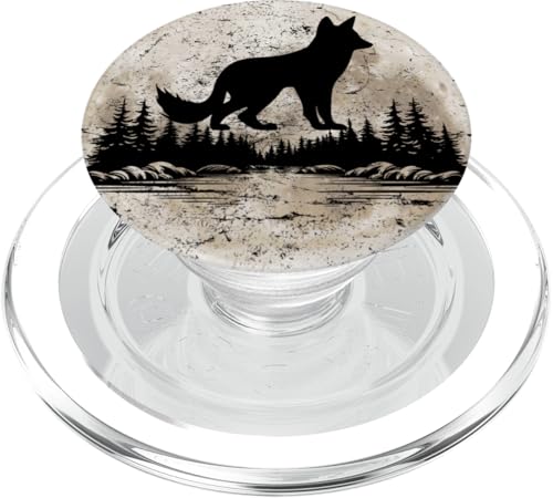 Fox Moon Forest, Natur, Bergliebhaber, Outdoor-Wanderer, Camper PopSockets PopGrip für MagSafe von Outsider Path