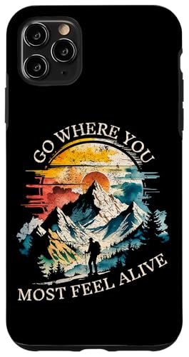 Gehen Sie dorthin, wo Sie sich am lebendigsten fühlen Mountain Hiker Trail Adventure Hülle für iPhone 11 Pro Max Gehen Sie dorthin, wo Sie sich am lebendigsten fühlen Mountain Hiker Trail Adventure Hülle für iPhone 11 Pro Max von Outsider Path
