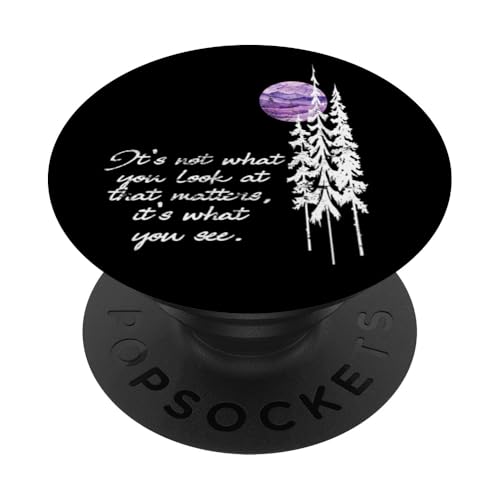 Henry David Thoreau Zitat Spruch Naturliebhaber Wandern Camping PopSockets Klebender PopGrip von Outsider Path