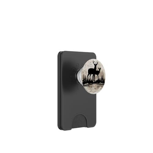 Hirsch, Reh, Mondwald, Naturliebhaber, Outdoor-Bergwanderer PopSockets PopWallet für MagSafe Hirsch, Reh, Mondwald, Naturliebhaber, Outdoor-Bergwanderer PopSockets PopWallet für MagSafe von Outsider Path
