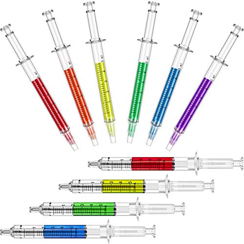 24 Stücke Spritze Kugelschreiber Spritze Textmarker Neuheit Fluoreszierende Nadel Stift Party Gefallen für Büro Schule Gebrauch Student Geburtstag, Unterscheidlich Farben von Outus