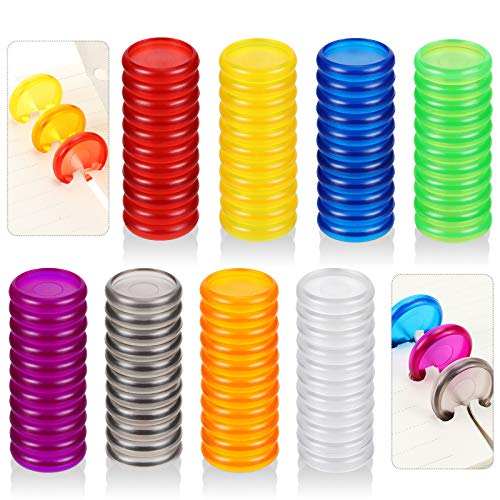 88 Stück Kunststoff Mini Discs Mehrfarbige Bindering Discs Erweiterungs Discs zum Hinzufügen Zusätzlicher Seiten, Notizen oder Grafiken von Outus