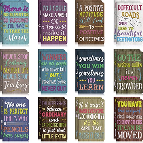 Outus 24 Stück Inspirierende Notizblöcke Mini Motivierendes Notizbuch Kleine Tasche Tagebuch Notizblöcke Inspirierendes Notizbuch für Schule Büro Heim Reise, 12 Stile (Mehrfarbig) von Outus