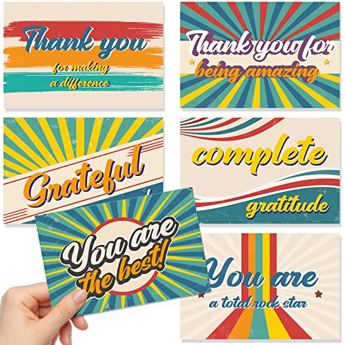 Outus 60 Stück große Wertschätzungspostkarte, bunte Kudos, Dankeskarte, "You Are Awesome" Grußkarte, Dankeskarte, für Schüler, Wertschätzung, Bastelgeschenk, 10,2 x 15,2 cm von Outus