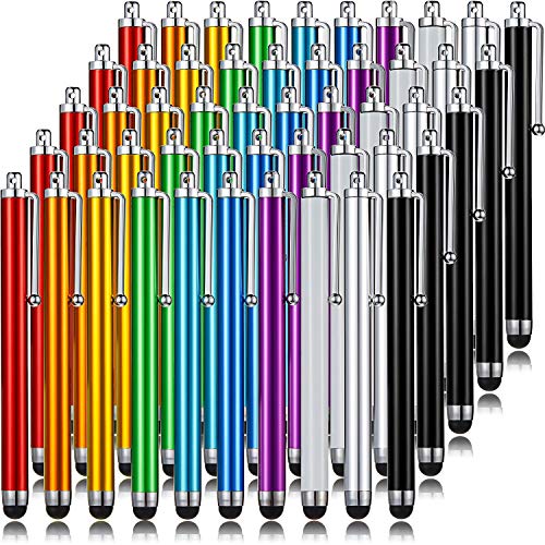Outus 60 Stücke Kapazitive Stylus Stifte für Universelle Touch Screens Geräte, Kompatibel mit iPhone,Tablet (12 Farben) von Outus
