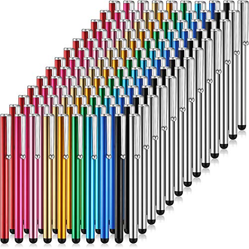 Stylus-Eingabestift, schmal, kapazitiver, universeller Digital-Stift, kompatibel mit den meisten Geräten mit kapazitivem Touchscreen, 10 Farben, 130 Stück von Outus