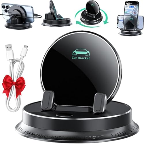 Oveallgo Deloyye Handyhalterung, Deloyye Elektrische Handy Multifunktionaler Halterung Mit Ladefunktion, 360° Drehbare, rutschfeste (Black*1) von Oveallgo