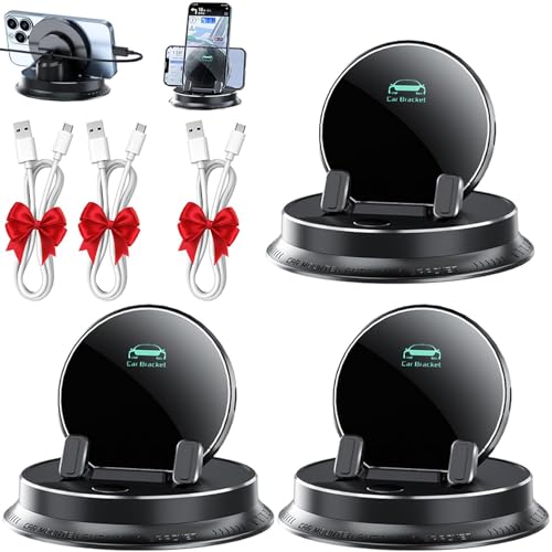Oveallgo Deloyye Handyhalterung, Deloyye Elektrische Handy Multifunktionaler Halterung Mit Ladefunktion, 360° Drehbare, rutschfeste (Black*3) von Oveallgo