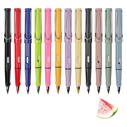 Oveallgo Swify Zauberbuntstifte, Swify Bleistift, Zauberbleistifte, Forever Buntstifte Mit Radiergummi, Wiederverwendbar Unendlicher Bleistift Mit 24 Austauschbarem (Satz B) von Oveallgo