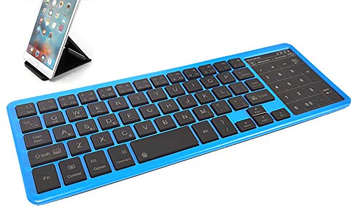Ovegna BT12: Kabellose Bluetooth-Tastatur, Hintergrundbeleuchtung, RGB, Touchpad & Digital, wiederaufladbarer Lithium-Akku, mit USB-Ausgang von Ovegna