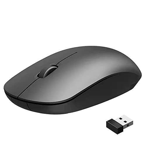 Ovegna T10: Kabellose Maus 2,4 GHz 4000 DPI, sehr leicht, geräuschlos, sehr dünn, für PC, Laptop, Android Box, SmartTV Windows 8/10/11, Mac OS und Linux (Batterie inkludiert) von Ovegna