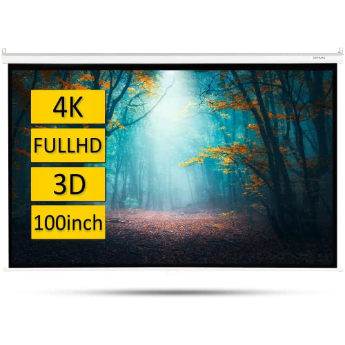 OVERMAX Automatische Hängende Beamer Leinwand groß 100" Zoll 16:9, Abmessungen 221 x 124 cm, Verstellbare Leinwandlänge, Full HD, 4k, Wand-und Deckenmontage, Projektion für Heimkino OVERMAX Automatische Hängende Beamer Leinwand groß 100" Zoll 16:9, Abmessungen 221 x 124 cm, Verstellbare Leinwandlänge, Full HD, 4k, Wand-und Deckenmontage, Projektion für Heimkino von Overmax