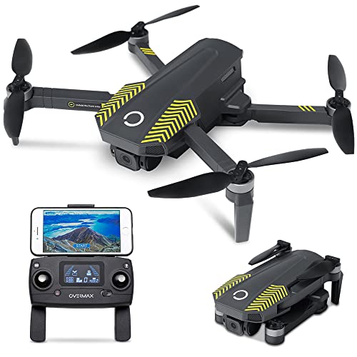 OVERMAX X-Bee 9.5 FOLD RC Ferngesteuerte Drohne mit 4K Kamera, FPV WiFi Live, Klasse C0, GPS, Reichweite 600m, Akku 1820 mAh, Flugzeit bis zu 22 min, Geschwindigkeit bis zu 40 km/h, LEDs von Overmax