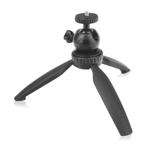 OVERMAX Tripod Mini - Tragbares Mini-Stativ für Projektoren, Tragfähigkeit 2 kg, kompatibel mit Halterungen mit 1/4-Zoll-Gewinde - Winkel- und Höhenverstellung - 8,5/14 cm, leicht und stabil von Overmax