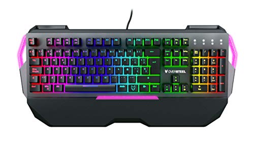 Oversteel IRON mechanische Gaming-Tastatur mit RGB, roter Switch, spanische Sprache von Oversteel